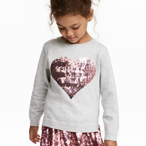 H&M Girls Heart Sweater